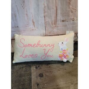 Some bunny loves you Easter pillow decor spring